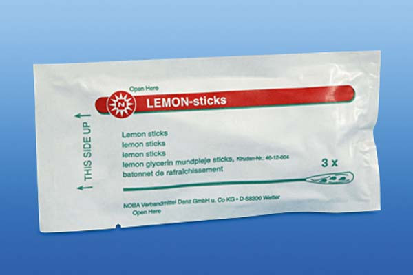 Lemon Sticks, Wattestäbchen für die Mundpflege - 25 x 3 Stück