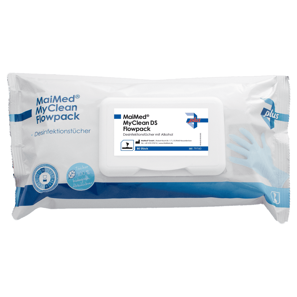 MaiMed® MyClean DS Flowpack - 20 x 20 cm, 80 Tücher