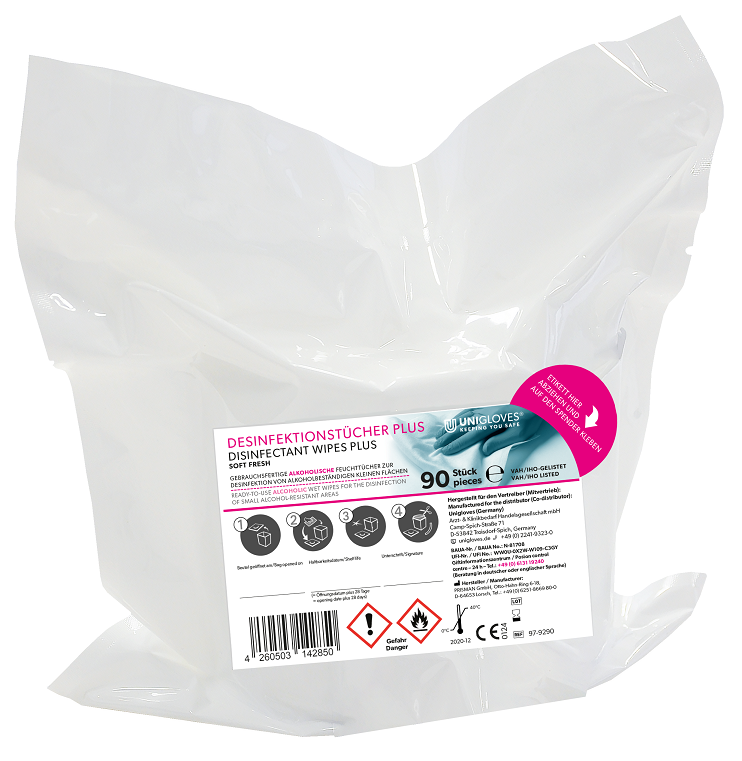 Desinfektionstücher Plus-Soft Fresh - 2 x 90 Blatt