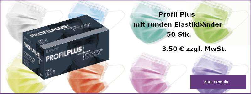 Mund-Nasenschutz, Profil Plus , 50 Stück für 3,50 Euro zzgl. MwSt.